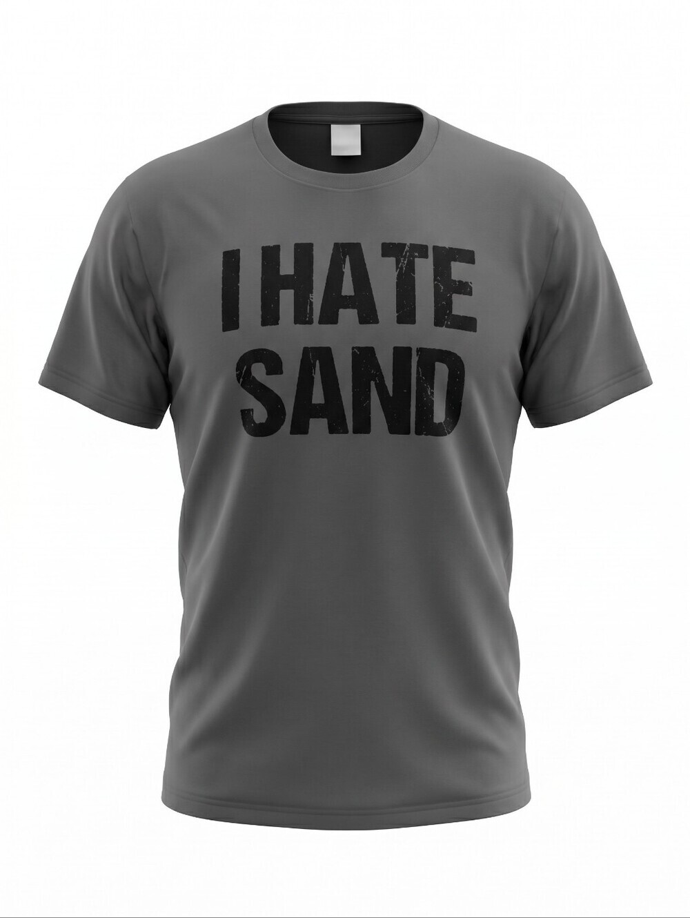 Port and Company Black "I HATE SAND" Short Sleeve Tee